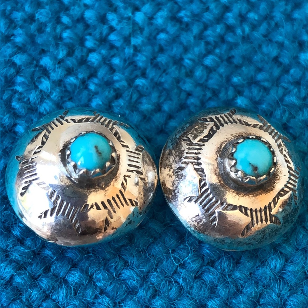 Southwestern style sterling Turquoise earrings
